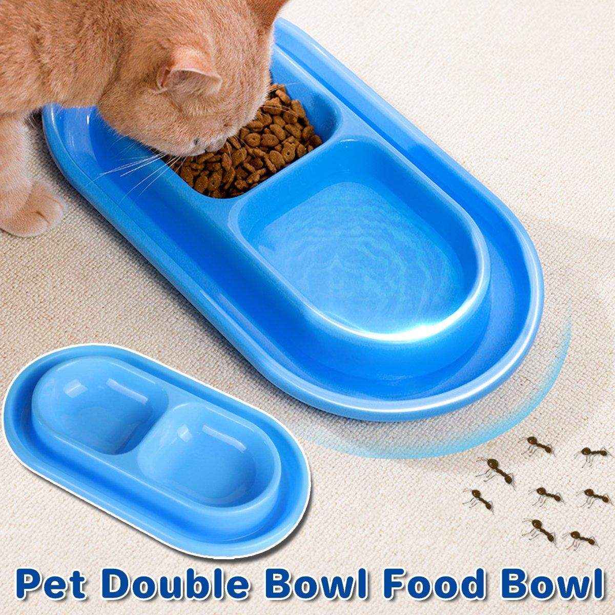 Outdoor Waterproof Double Cat Feeding Bowl Rainproof Pet Food Bowl Anti-Ant