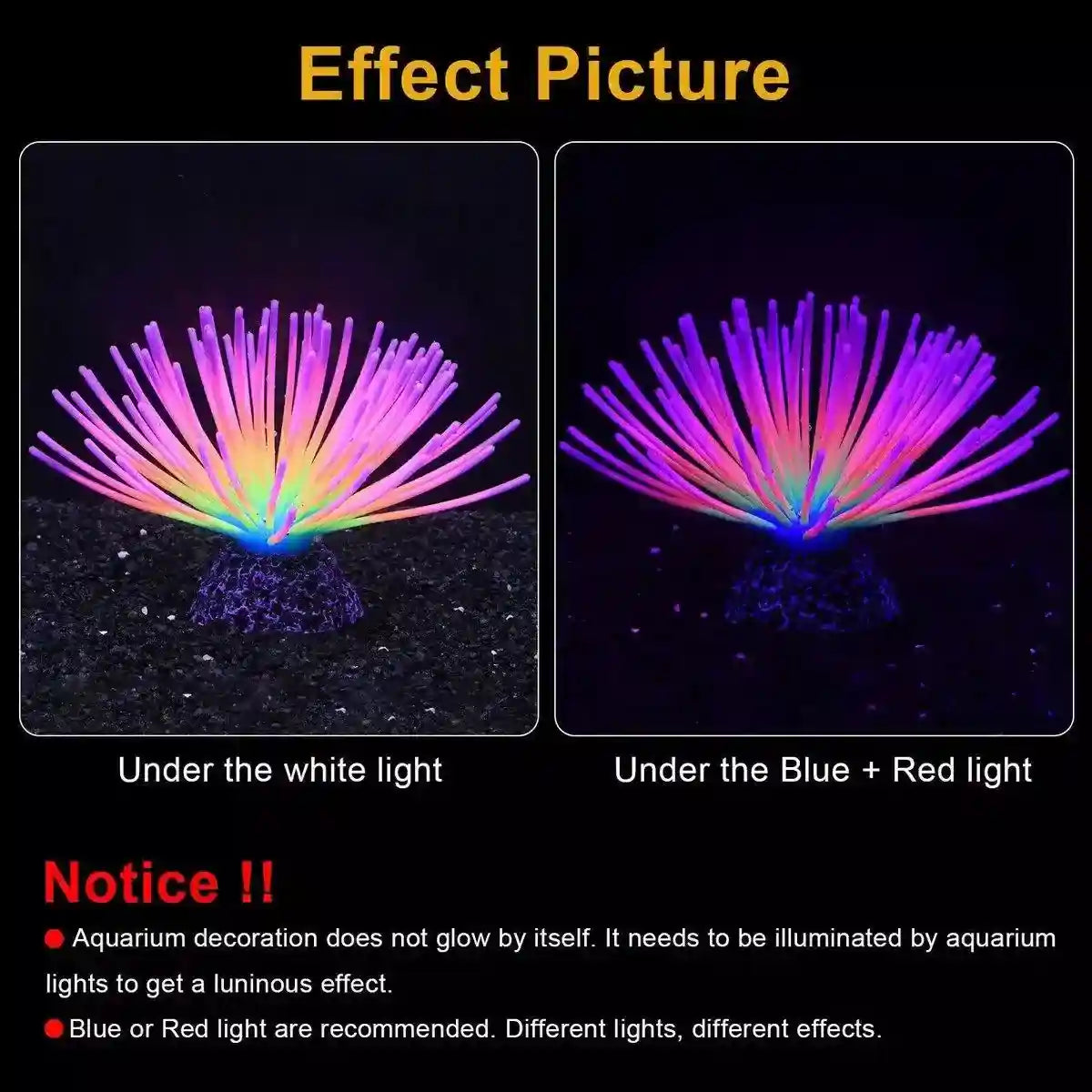 Aquarium Fish Tank Decor Simulation Coral Lotus Aquatic Plants Vibrant Ornament