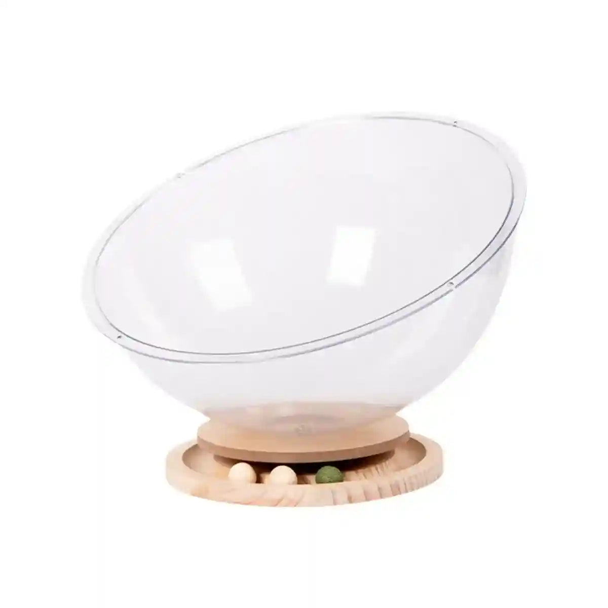Acrylic Space Capsule Cat Bed Semi-closed Cool Nest Turntable Toy