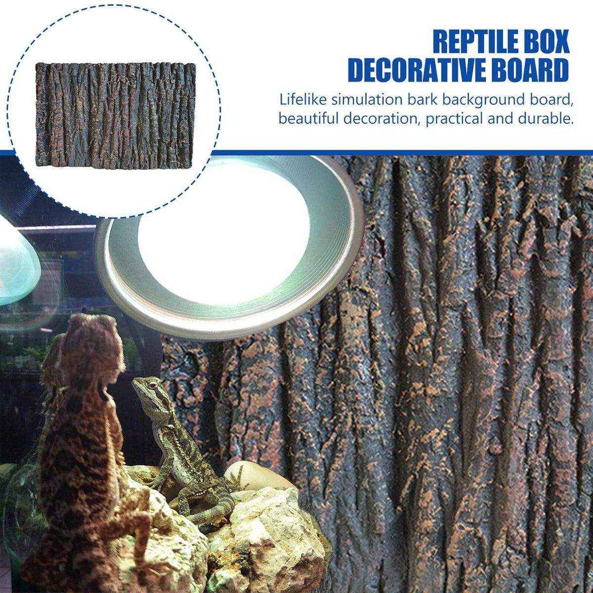 3D Aquarium Background Board Realistic Bark & Rock Design for Tanks