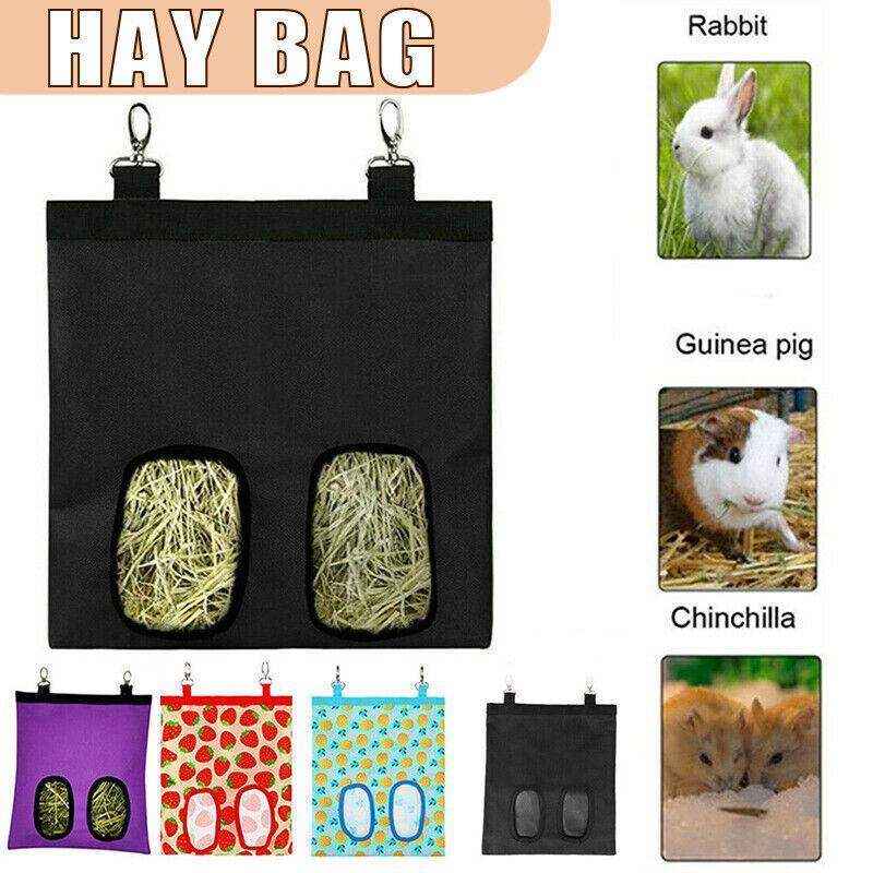 Hanging Rabbit Hay Feeder Bag for Small Pets