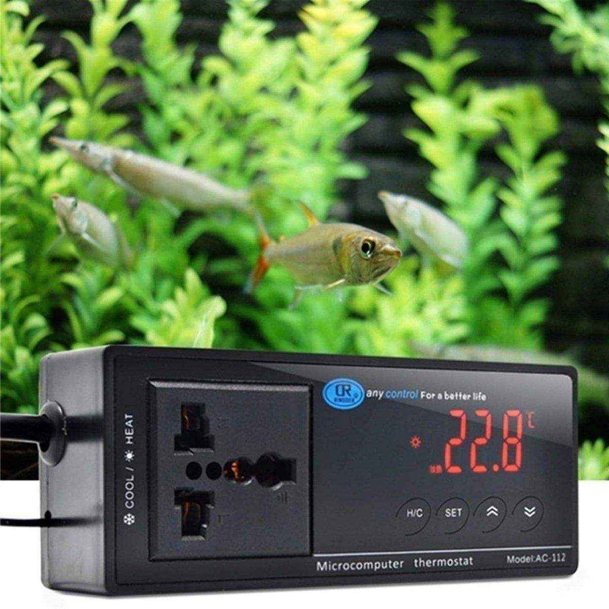 Reliable Aquarium Temperature Controllers with Dual Socket and Digital Display