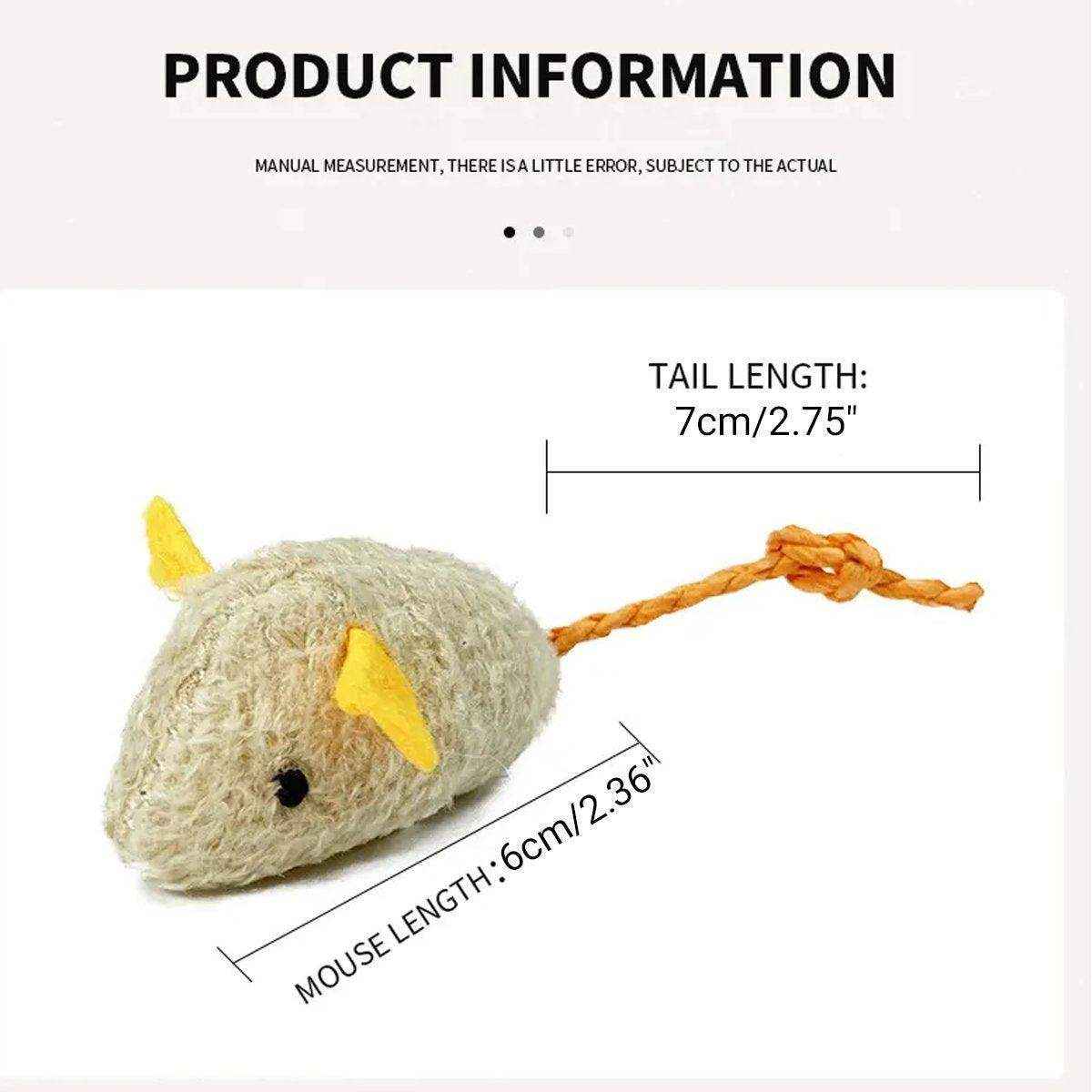 Plush Simulation Catnip Mouse Cat Toy Scratch-Resistant Molar Fun Toy