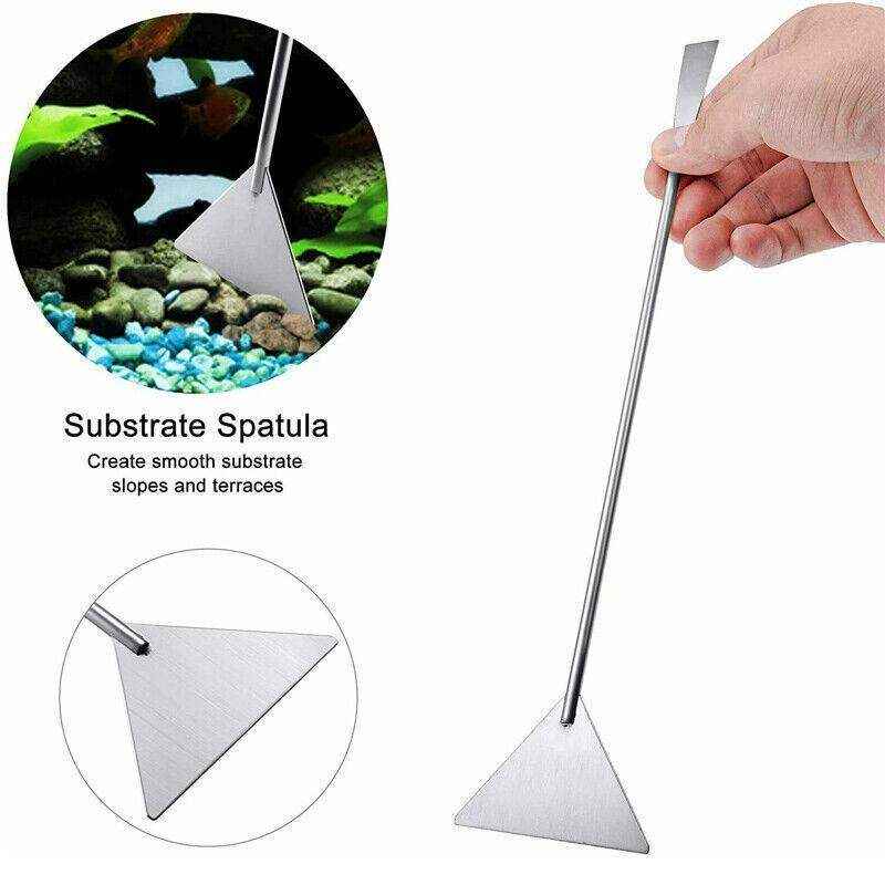 Aquarium Tool Kit Stainless Steel Aquatic Plant Tweezers Scissors Spatula Set
