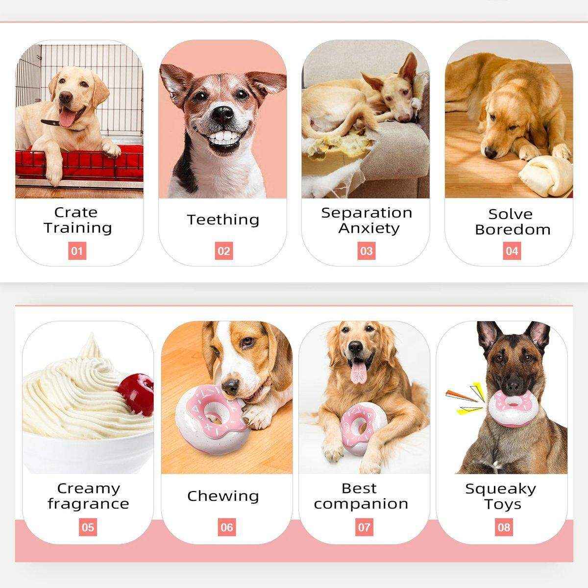 Pet Teeth Cleaning Sound Donut Dog Toys