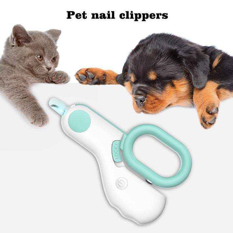LED Pet Nail Clippers with Light - Safe & Precise Dog and Cat Clippers