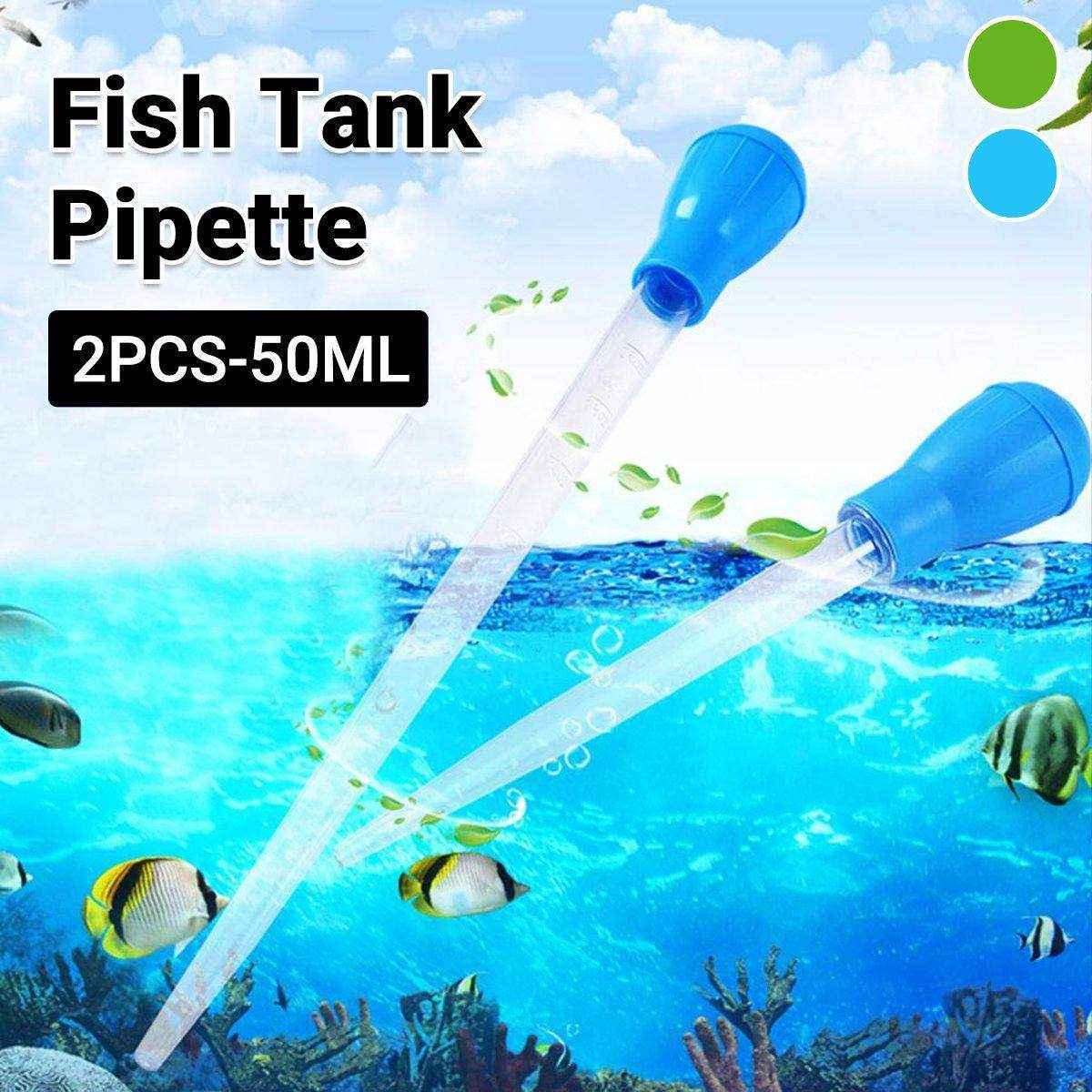 2PCS Efficient Aquarium Maintenance with Fish Tank Cleaning Pipettes