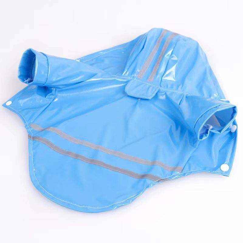 Stylish Outdoor Waterproof Dog Rain Jacket with Reflective Stripes