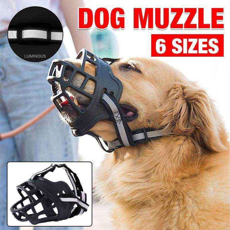 Adjustable Soft Dog Muzzle with Secure Fit and Breathable Basket Design.