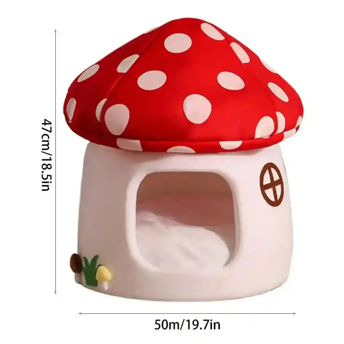 Mushroom Cat Kennel Cosy & Stylish Pet Bed for Cats and Small Animals