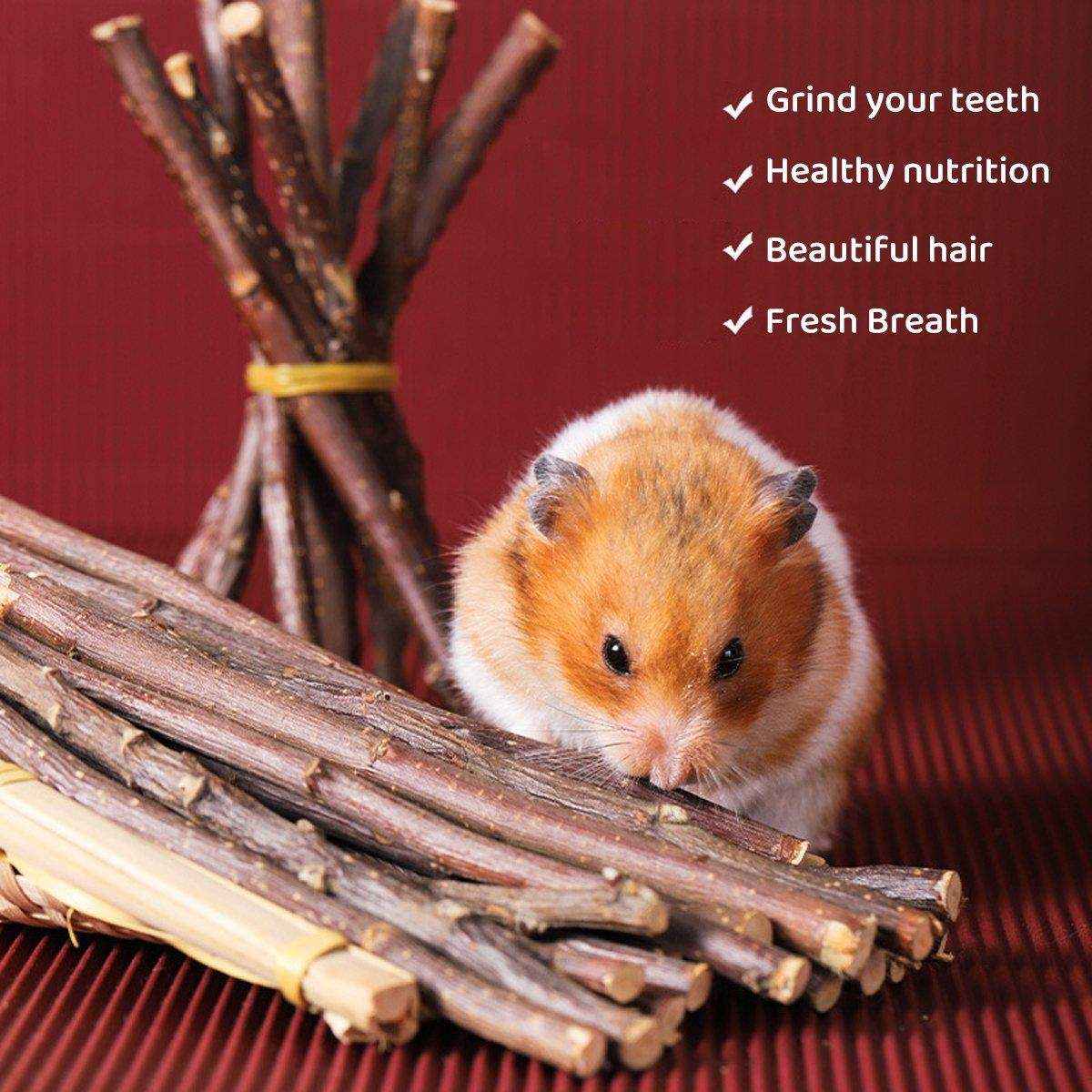 Natural Apple Sticks for Rabbits and Small Pet Chew Toy