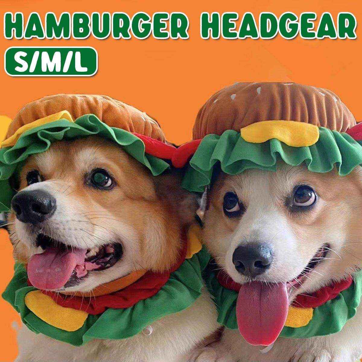 Pet Hamburger Headgear for Cats & Small Dogs