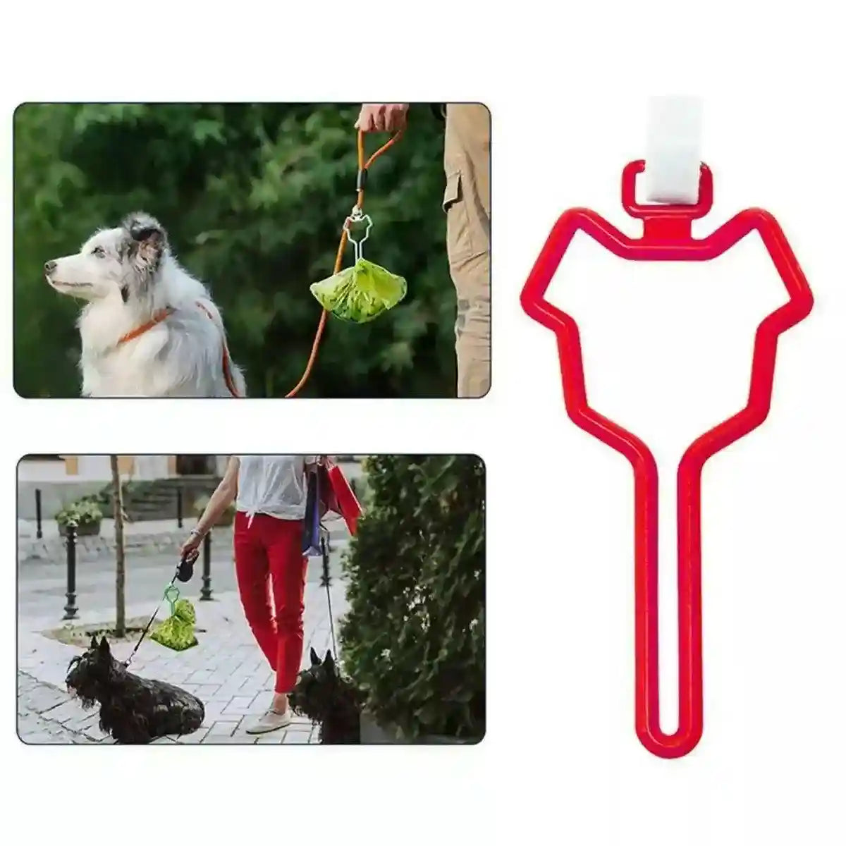 2X Leash Attachment Dog Poo Bag Holder Waste Bag Carrier Large Bearing Capacity