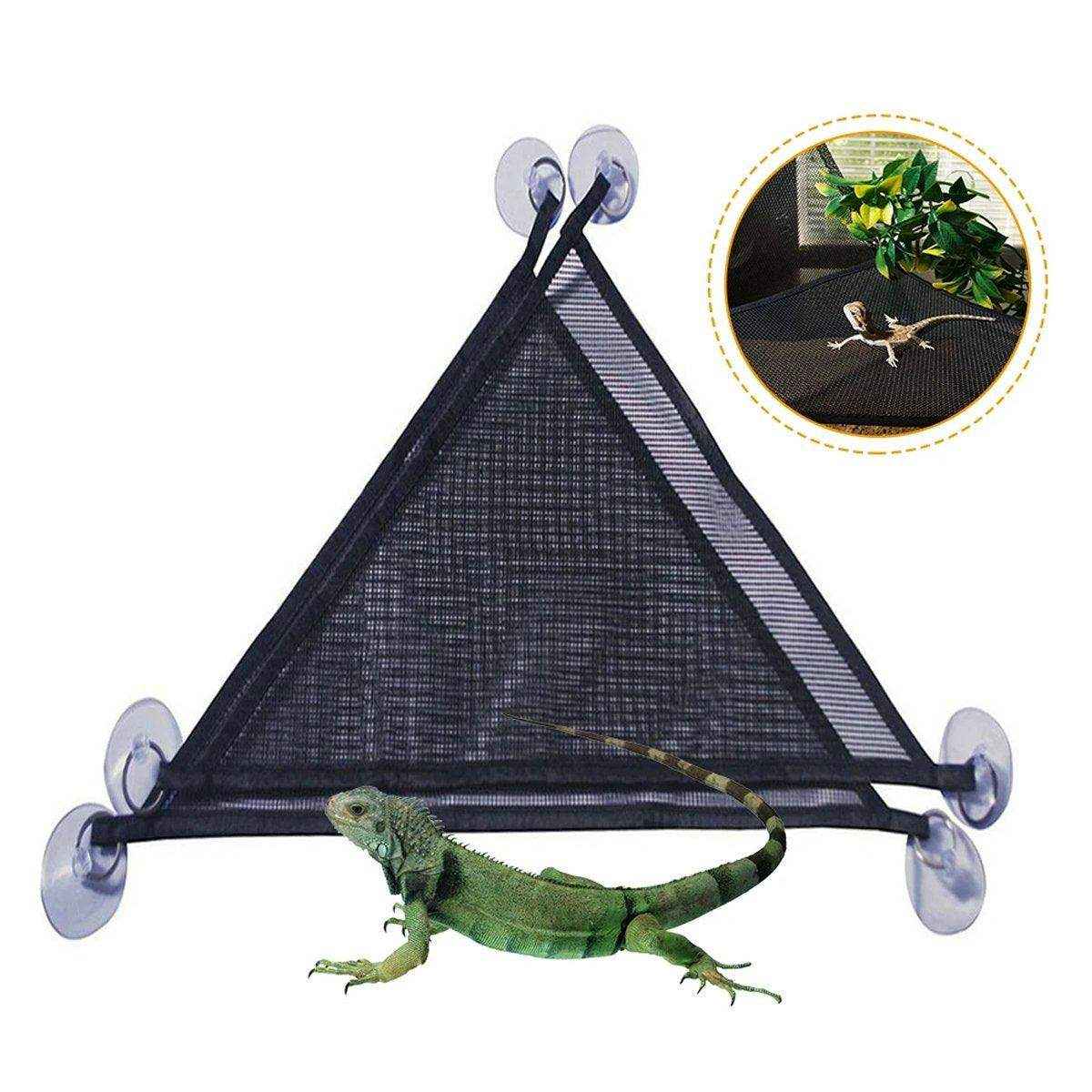 2x Reptile Hammock for Small Large Bearded Dragon Lizard Reptile Snakes Black
