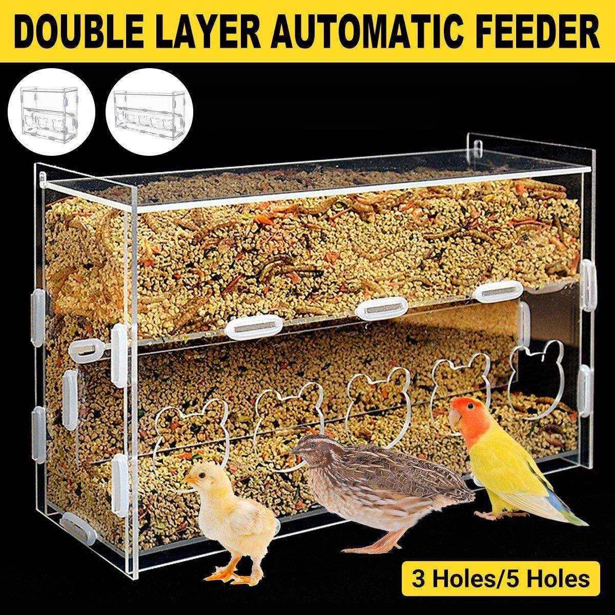 Automatic Acrylic Chicken Feeder Rutin Pet Supplies for Poultry Feeding System