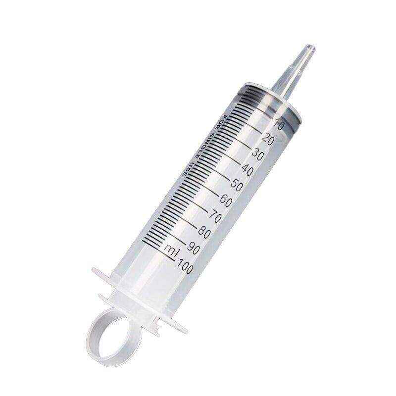 100-200ML Reusable Big Large Plastic Hydroponics Nutrient Measuring Syringe