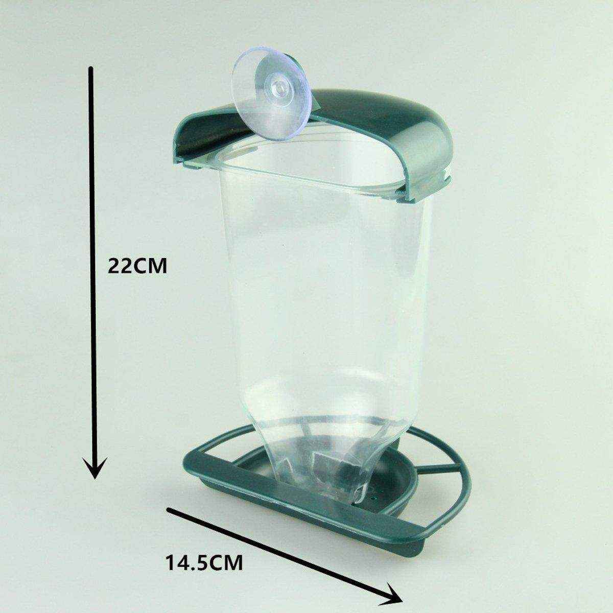 Clear Plastic Automatic Bird Feeder Suspended Suction Cup
