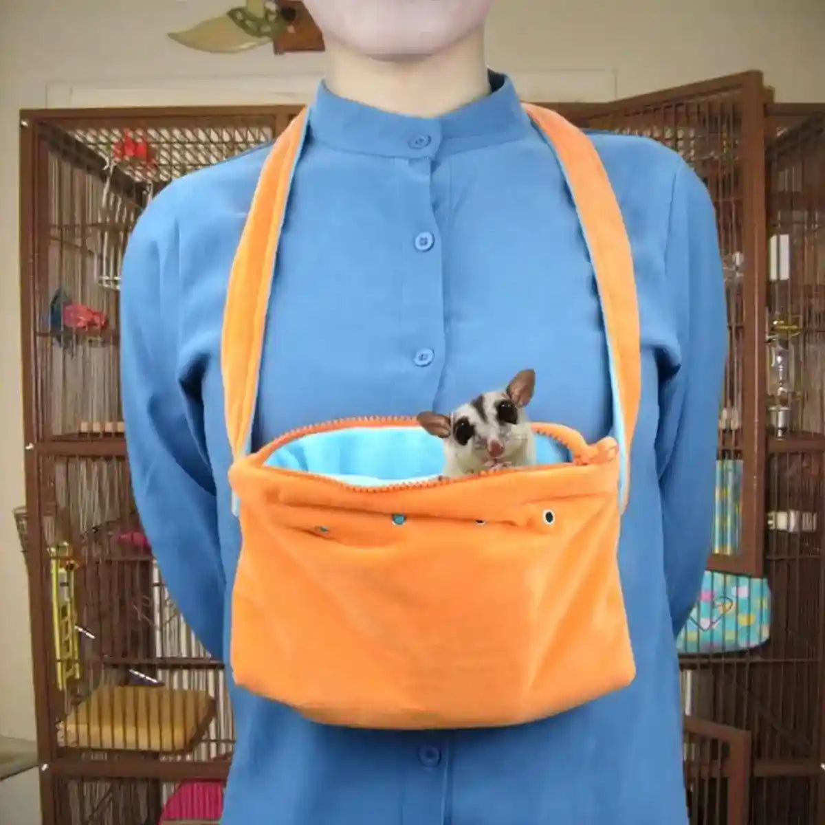 Guinea Pig Hamster Carry Pouch Carrier Bag Warm Travel Bag for Small Animal Pet