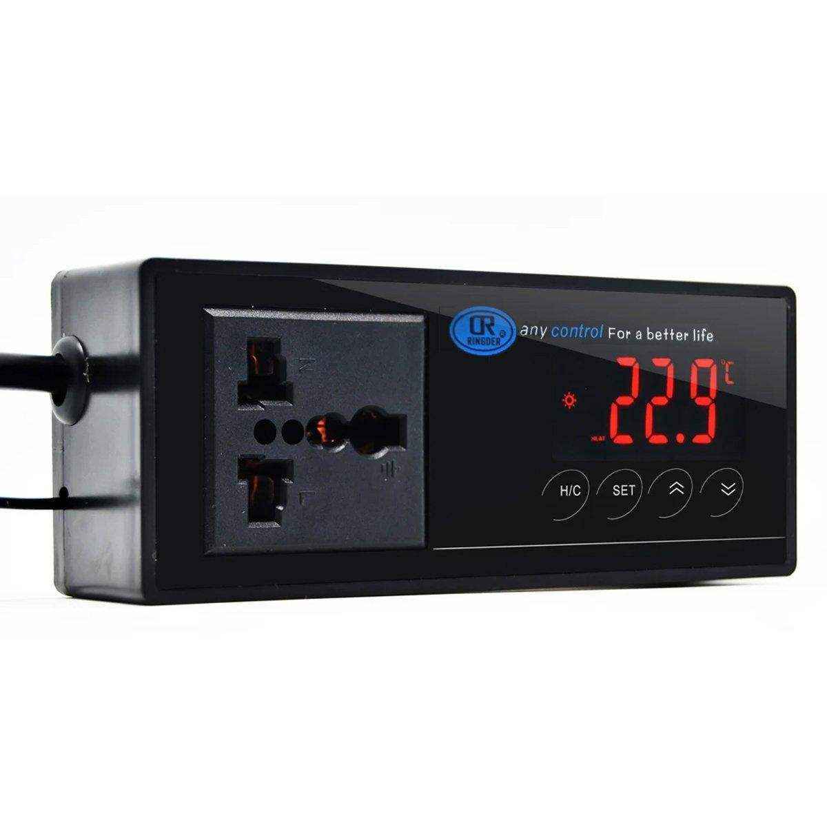 Reliable Aquarium Temperature Controllers with Dual Socket and Digital Display