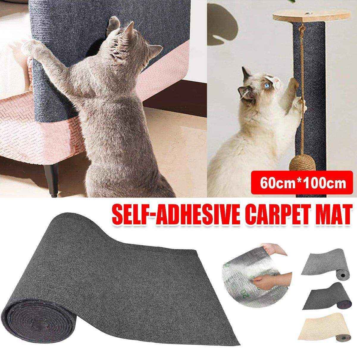 Trimmable Self Adhesive Carpet Pad for Cat Tree Stands Scratching Post Furniture