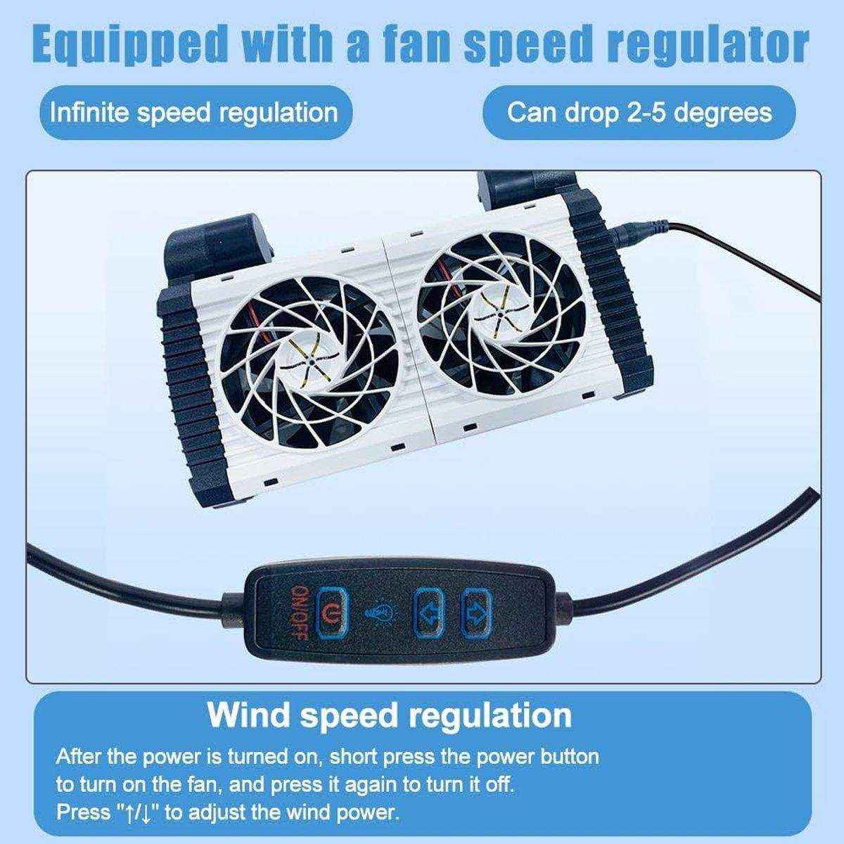 Mini Aquarium Cooling Fan for Fish Shrimp Tanks Quiet Temperature Control