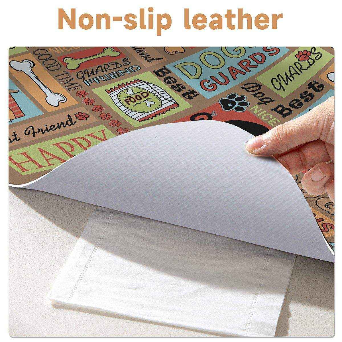 Pet Mat Waterproof Leather Fence Carpet Dog Cat Meal Mat Dog Cage Mat