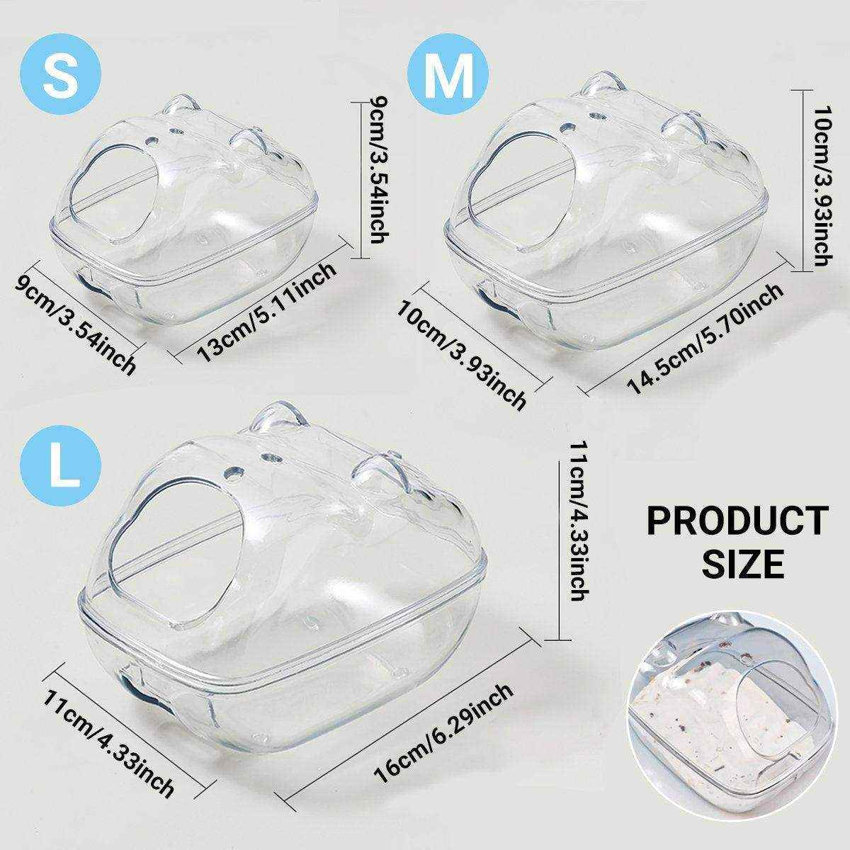 Transparent Hamster House Bathroom & Toilet Nest for Small Pets