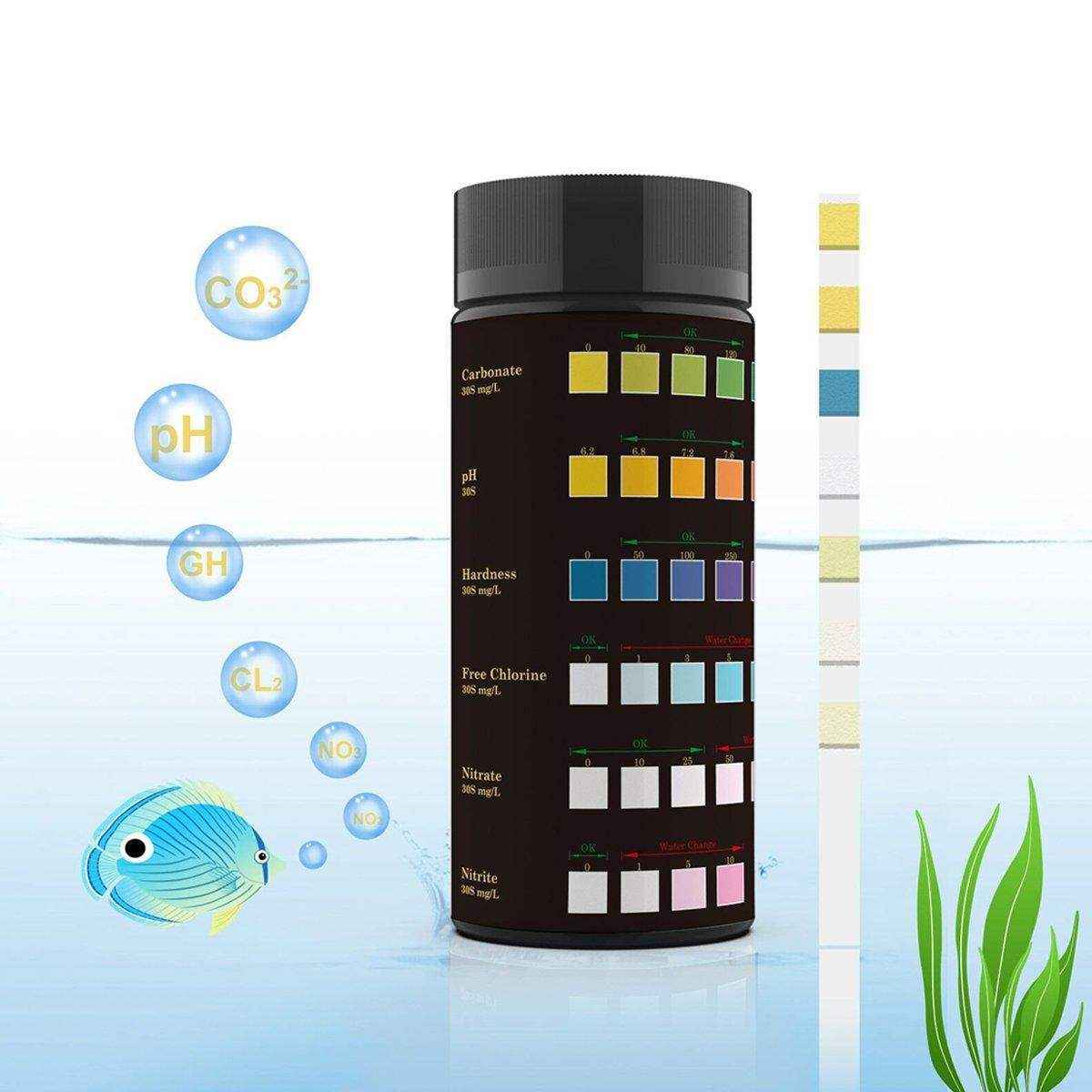 6-in-1 Water Quality Test Strip for Fish Tanks and Ponds Biological Aquarium Supplies