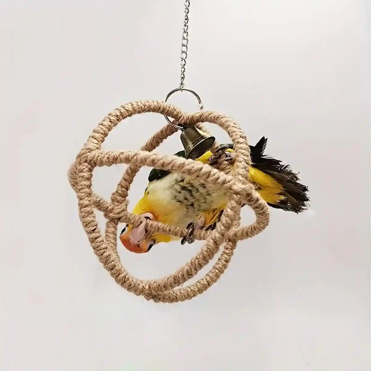 Parrot Toy Bite Exquisite Ball Ring Hemp Rope Bird Toy Ring Swing Pet Toy Bird Bite Supplies