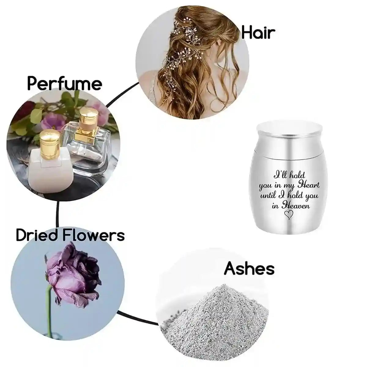 Mini Stainless Steel Pet Urn Keepsake for Ashes