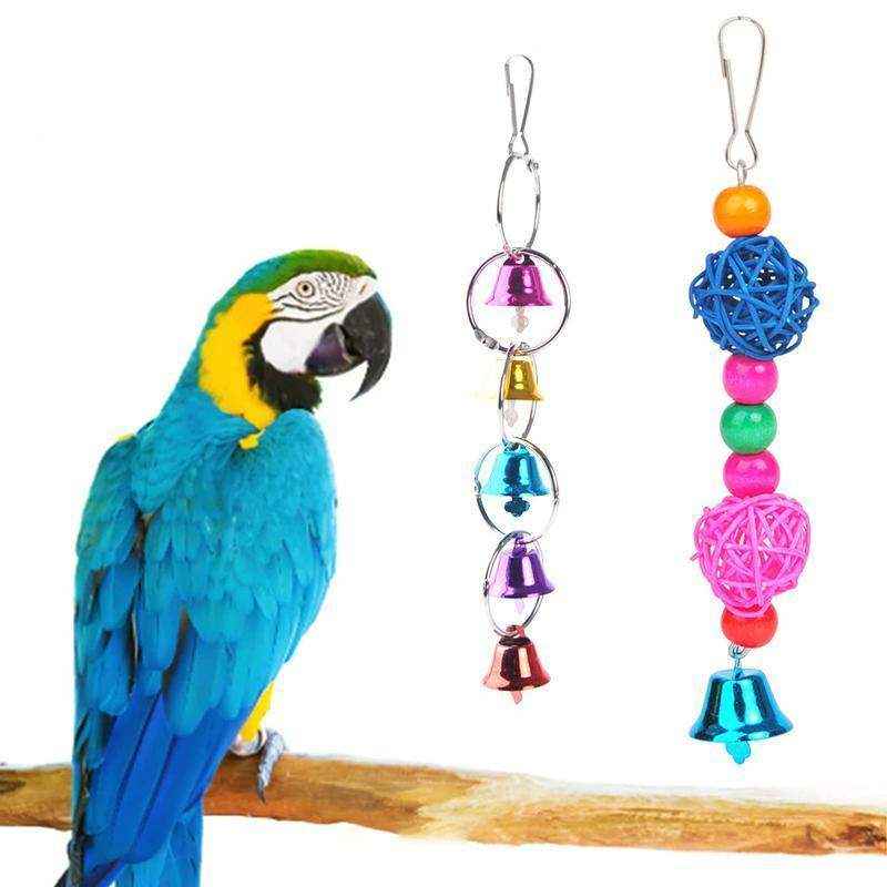 5PCS Interactive Hanging Bird Toys Set for Parrots and Small Birds