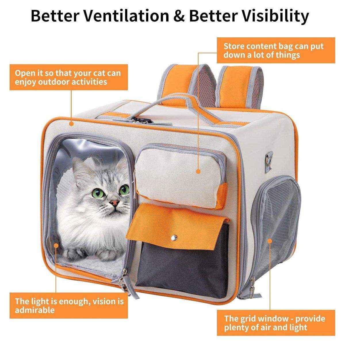 Large Canvas Pet Backpack Carrier