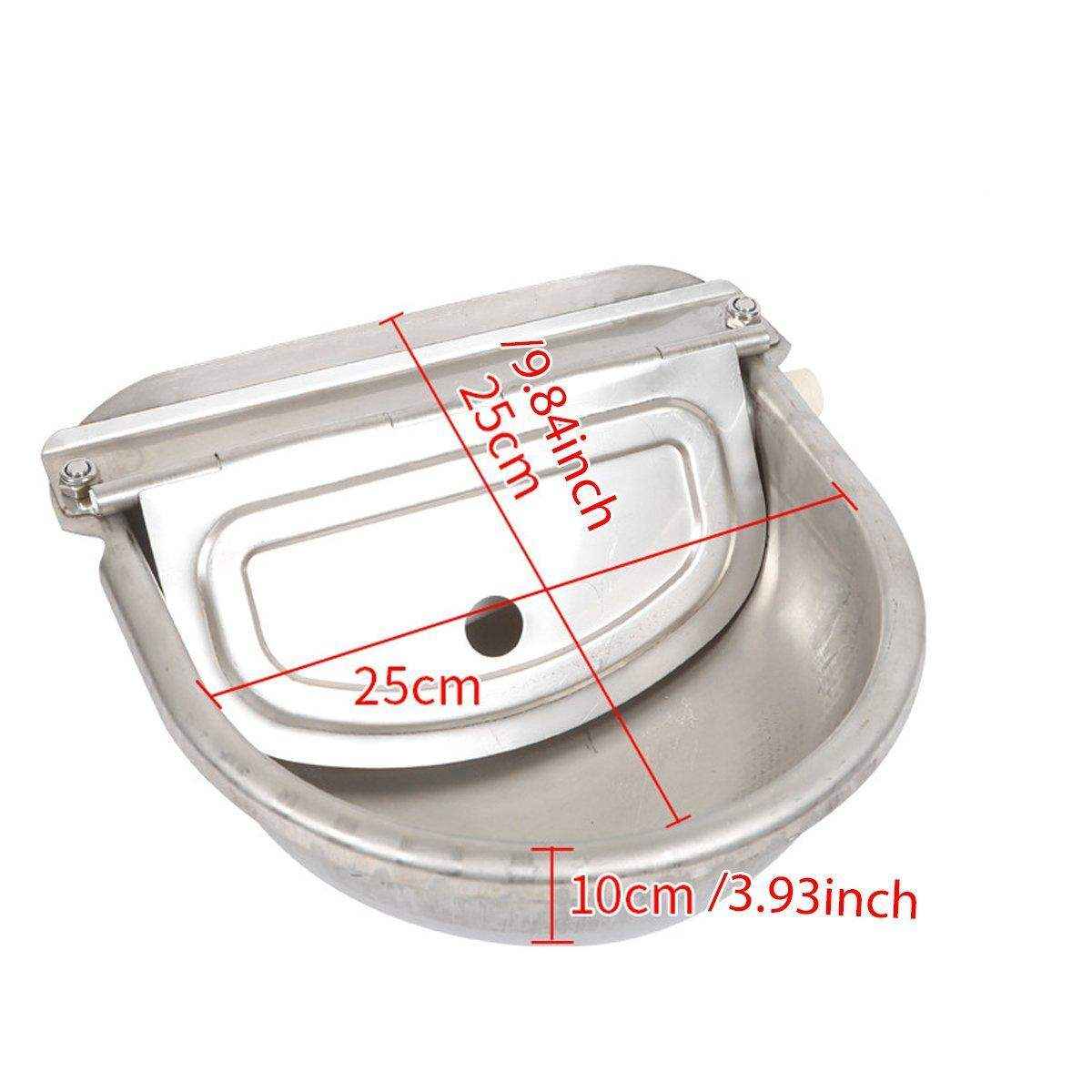 Automatic Stainless Steel Water Bowl 4L Auto Fill Drinking Trough for animals