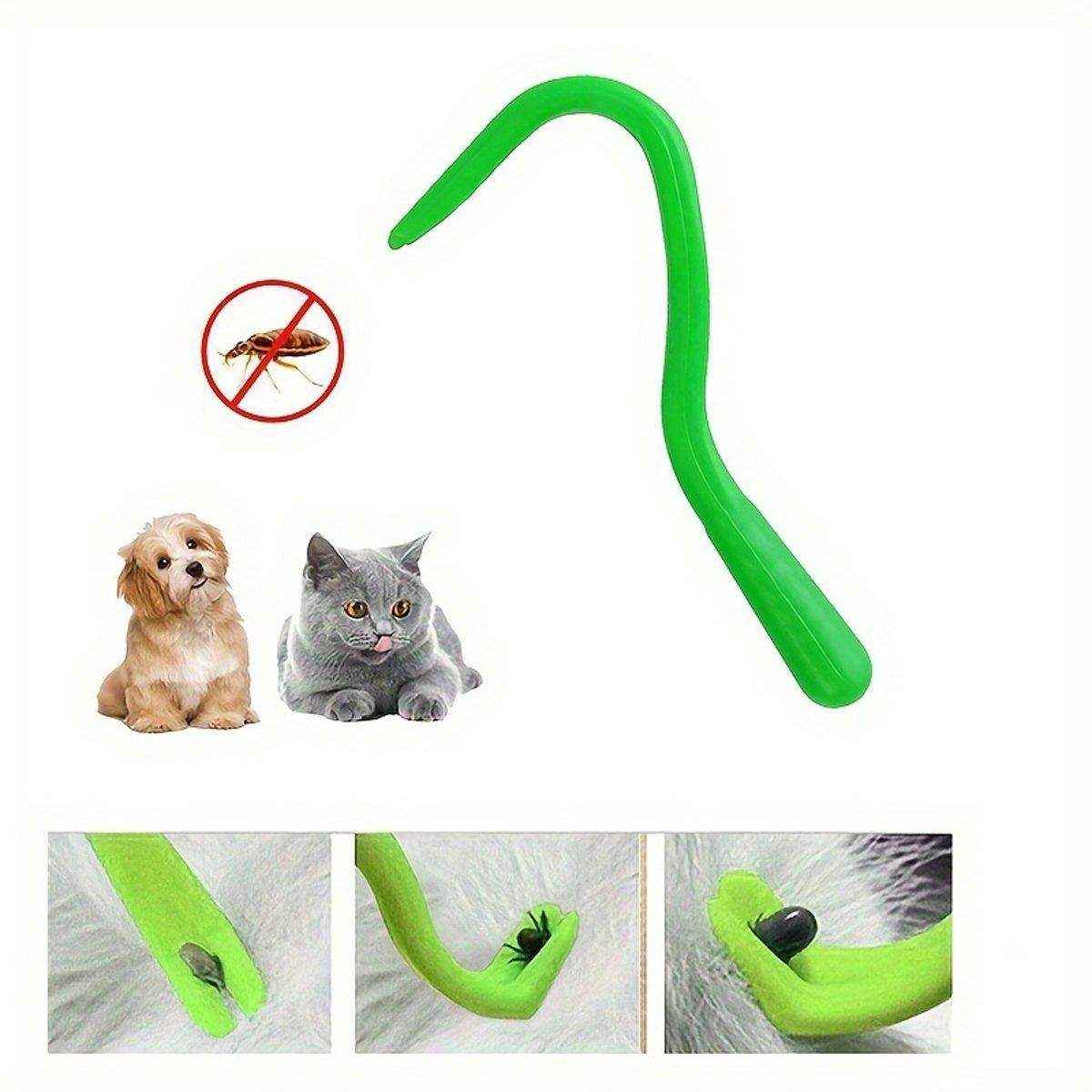 Tick Clip Pet Dog Lice Fork Flea Removal Tool Insect Catch Tweezers Tool Flea Hook
