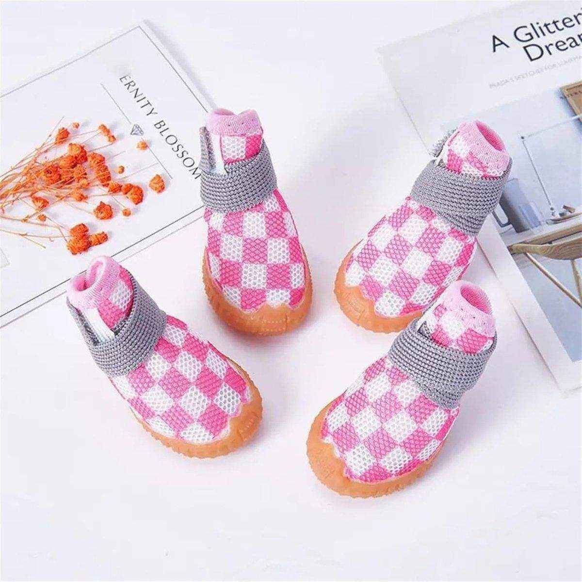 Puppy Net Shoes Upgraded Breathable Sandwich Thickened Mesh Dog Shoes
