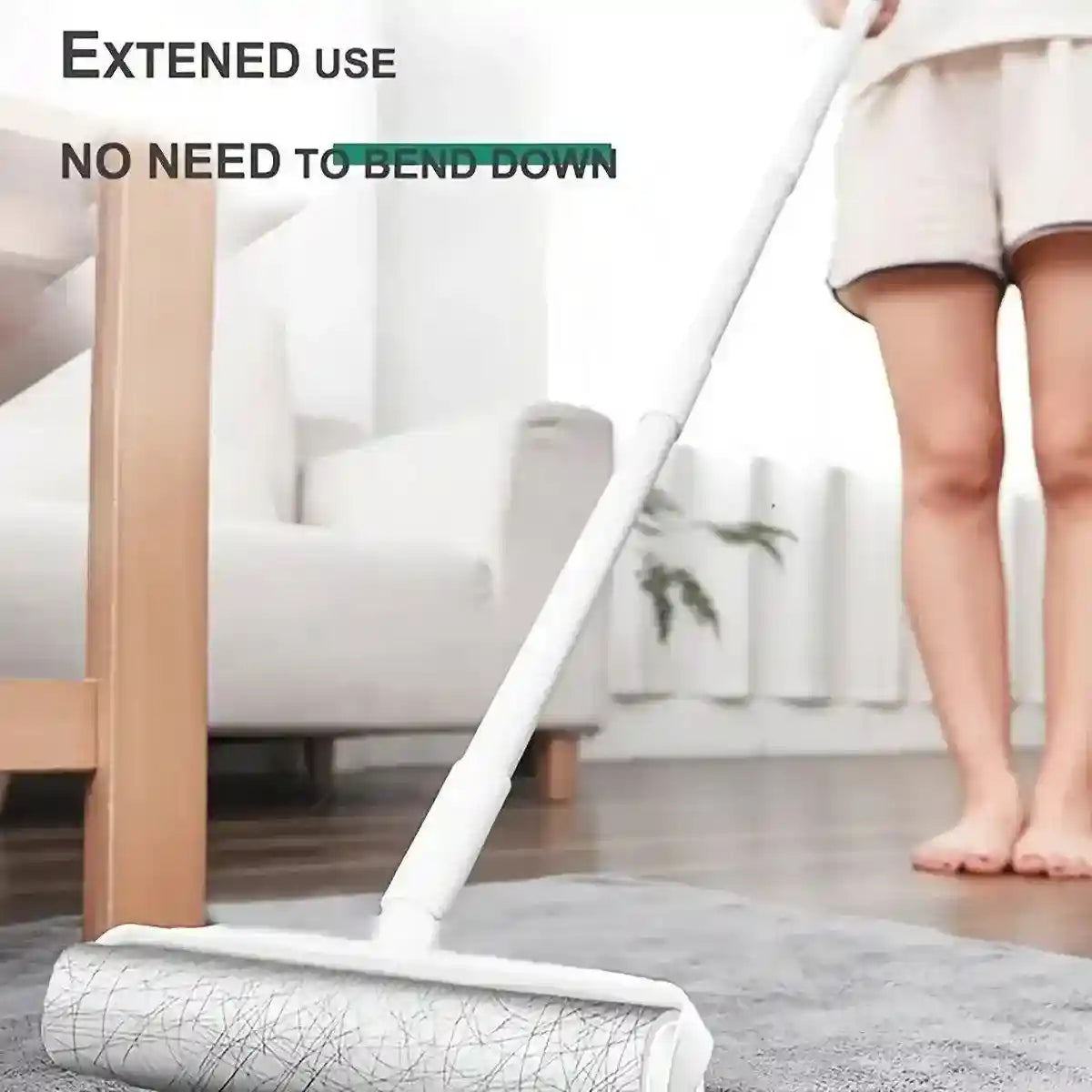 Pet Hair Roller with Retractable Handle for Efficient Pet Hair Removal