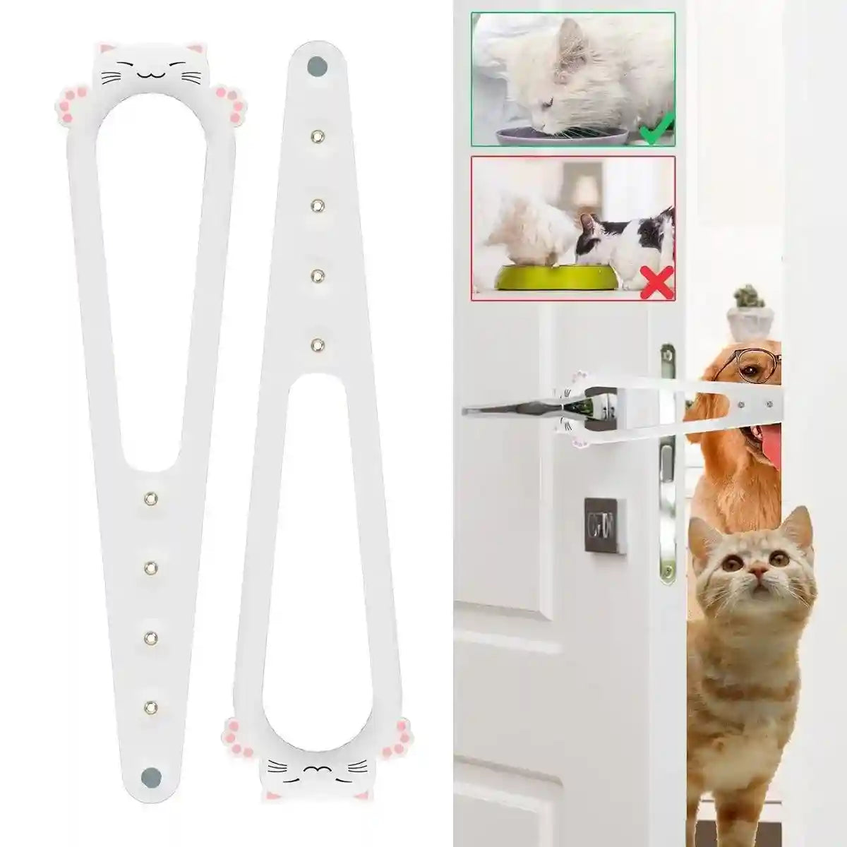 Pet Door Blocker Room Door Latch Prevent Dogs From Entering Cat Elastic Door Lock