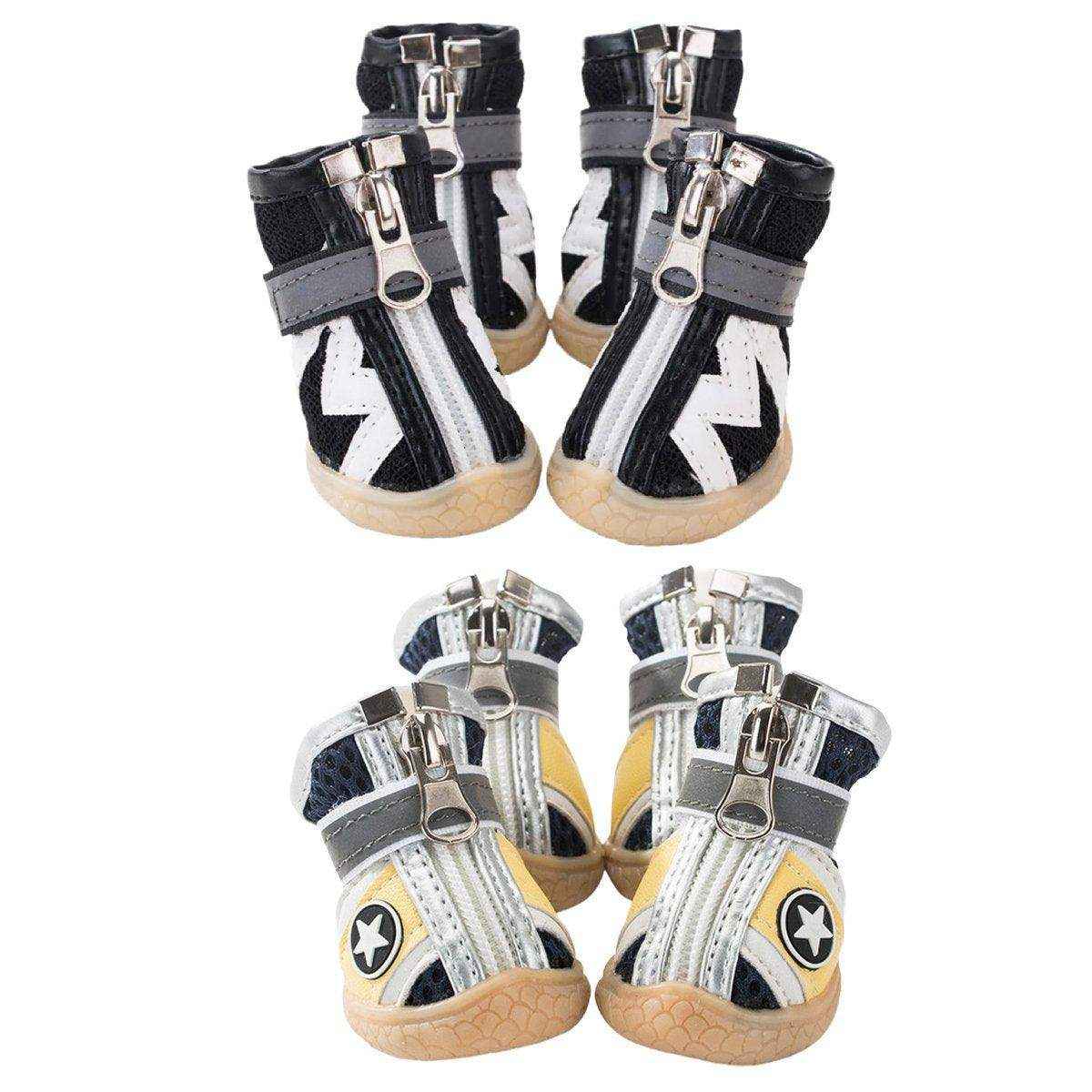 4PCS Dog Shoes Teddy Bears Soft Sole Shoes Small Dog Puppy Anti-Breathable Shoes