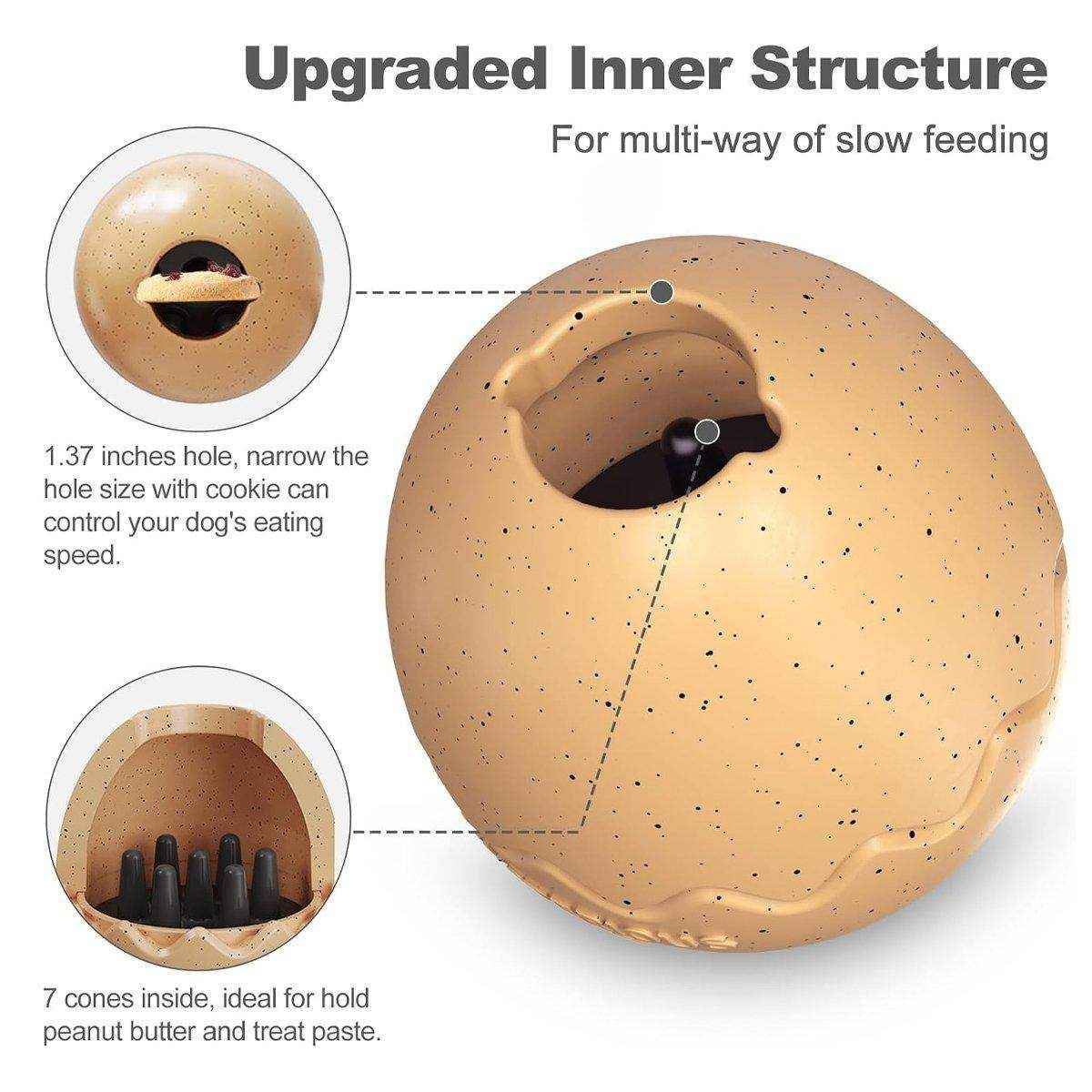 Licking Dog Gnawing Toy Slow Feeder Dinosaur Eggs Interactive Slow Food Dog Toy