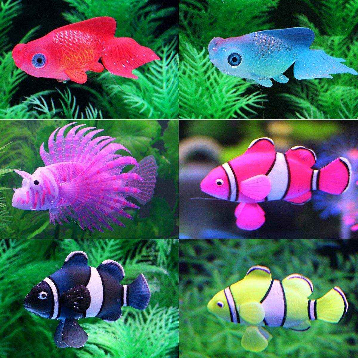 Artificial Aquarium Fish Decorations Silicone Betta Moving Floating Small Fish