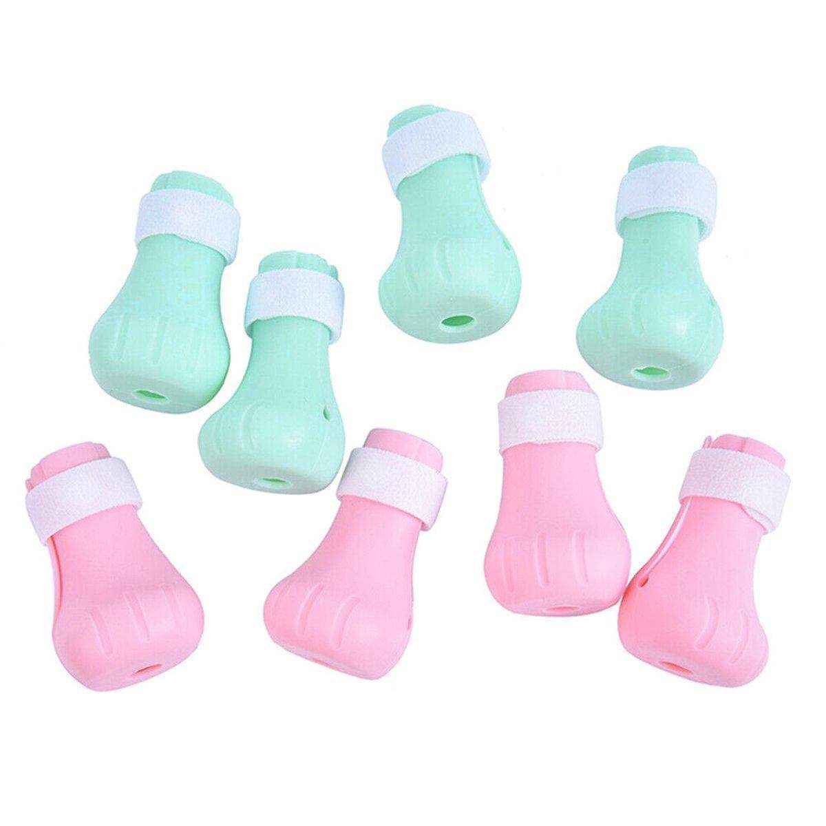 4pcs Cat Bathing Grooming Anti-Scratch Silicone Pet Socks for Bathing Feeding