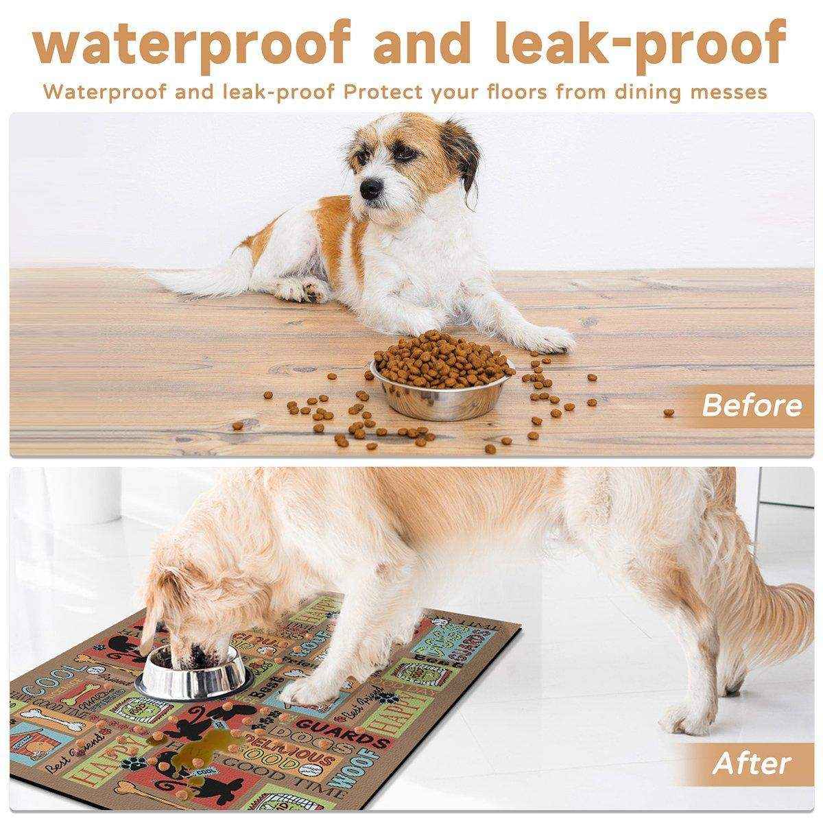Pet Mat Waterproof Leather Fence Carpet Dog Cat Meal Mat Dog Cage Mat