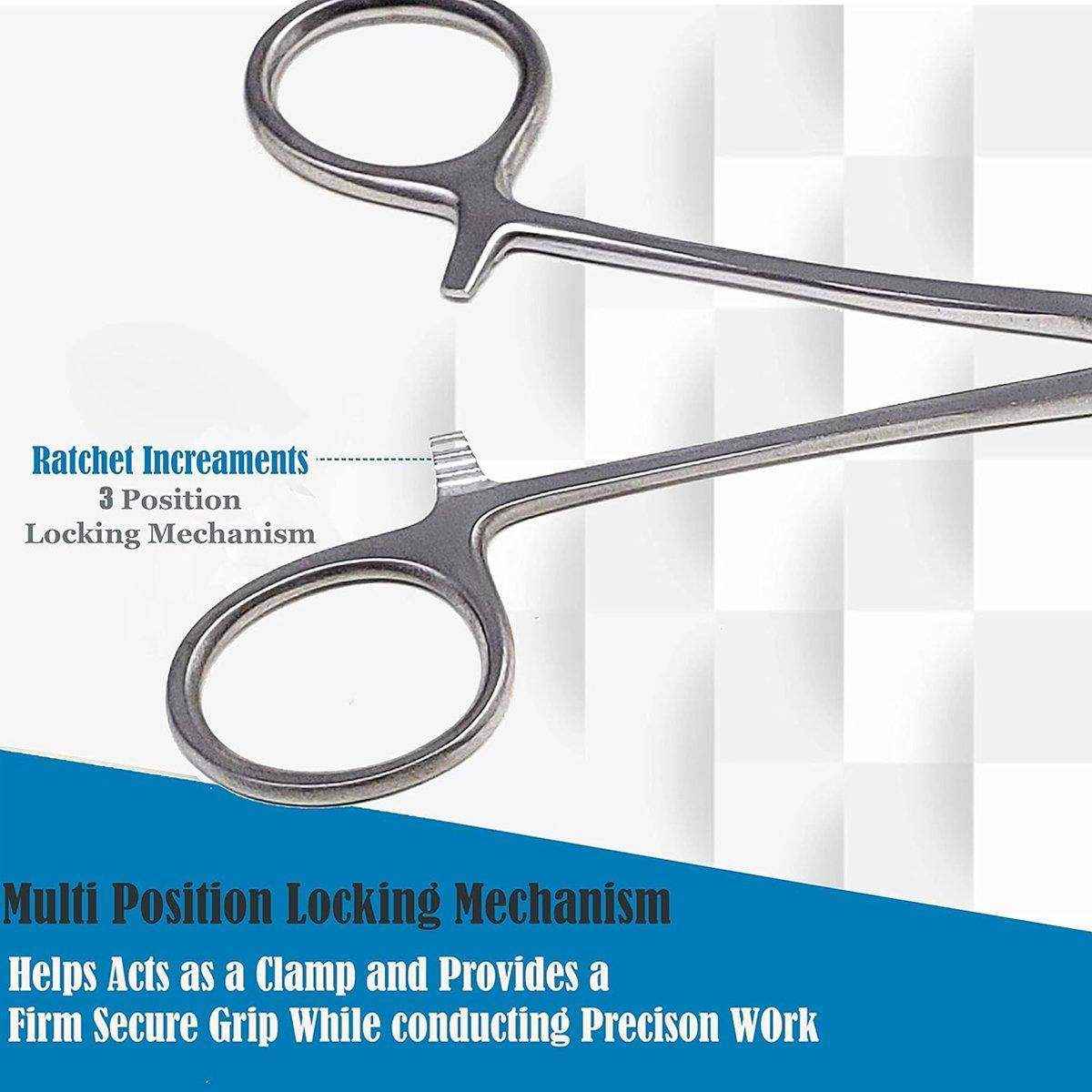 Curved Locking Pet Grooming Hemostat Tweezer