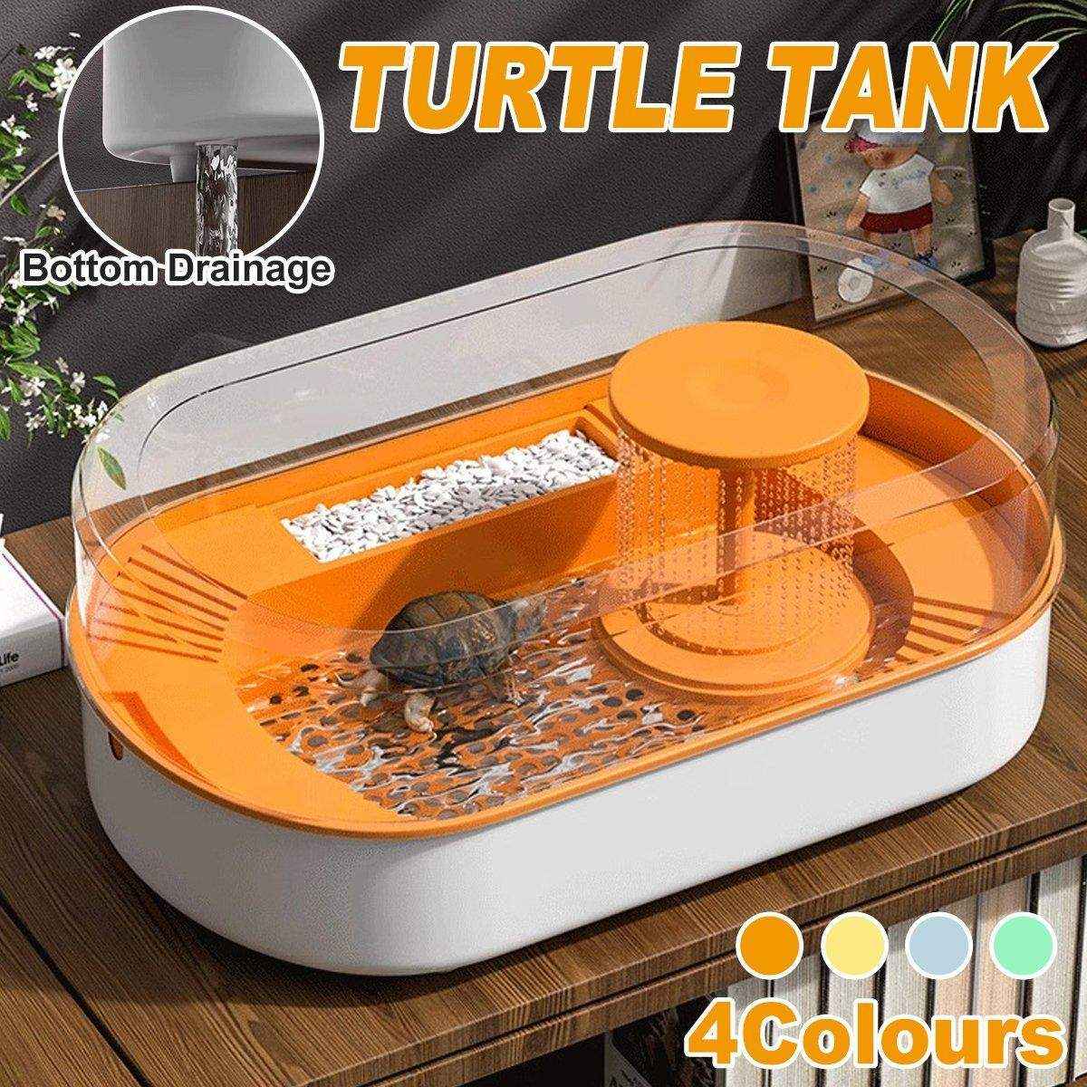 Turtle Special Feeding Tank Sunset Small Ecological Tank Feeding Box Landscape Filter