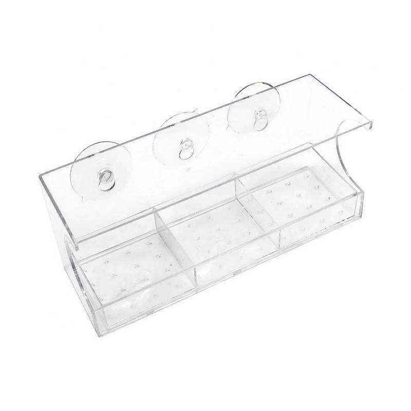Clear Acrylic Window Bird Feeder 10x30x13cm