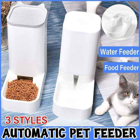 Automatic dog feeder and auto cat feeder for fresh food and water.