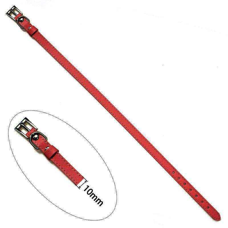 Adjustable Leather Pet Collar for Dogs & Cats Durable PU Leather in 3 Colours