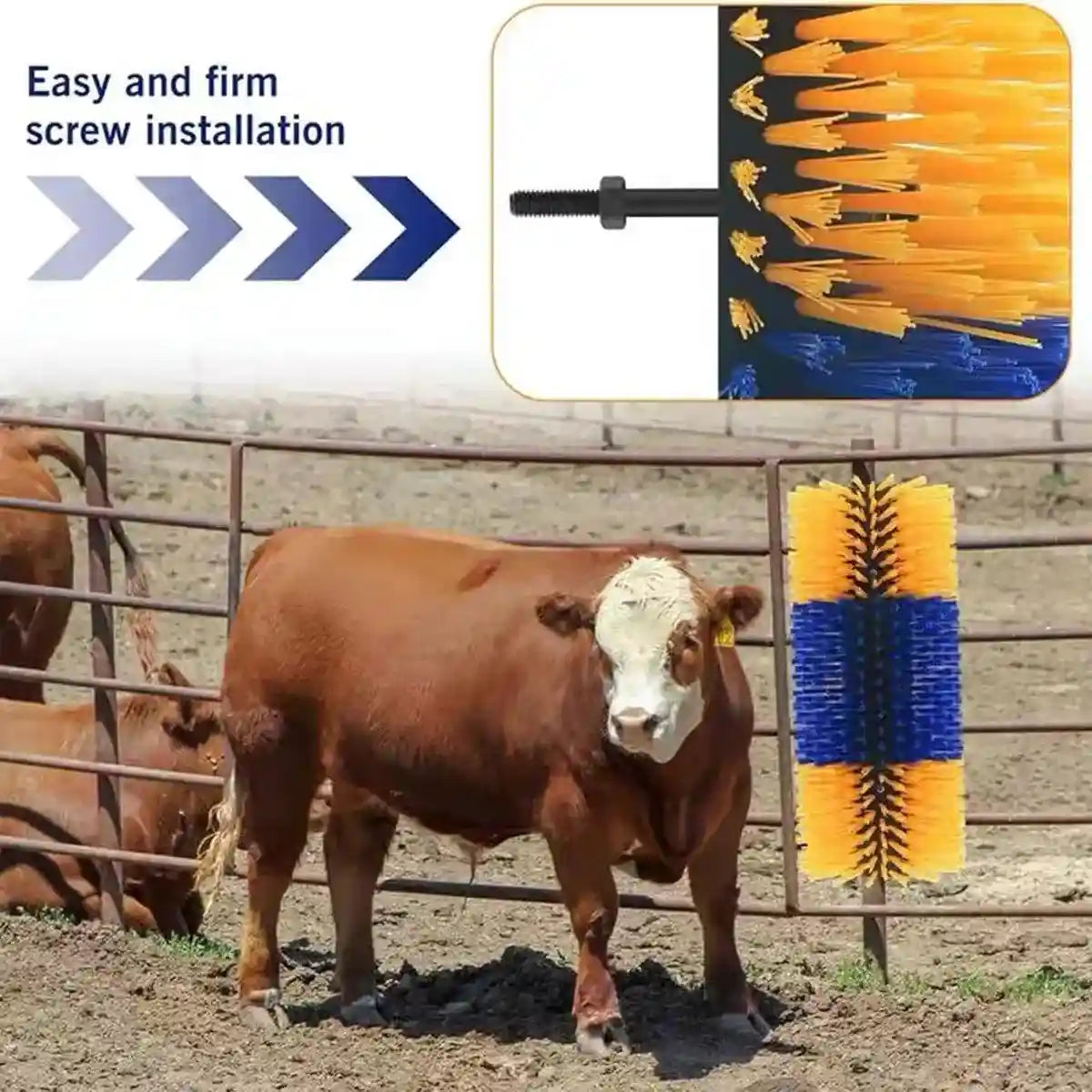 Multifunctional Livestock Brush Nylon Bristles for Horses Cows & Goats