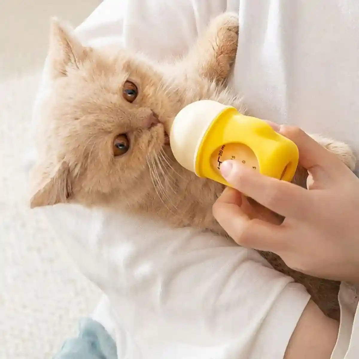 Anti-choking Newborn Puppy Kitten Silicone Bottle Visual Scale
