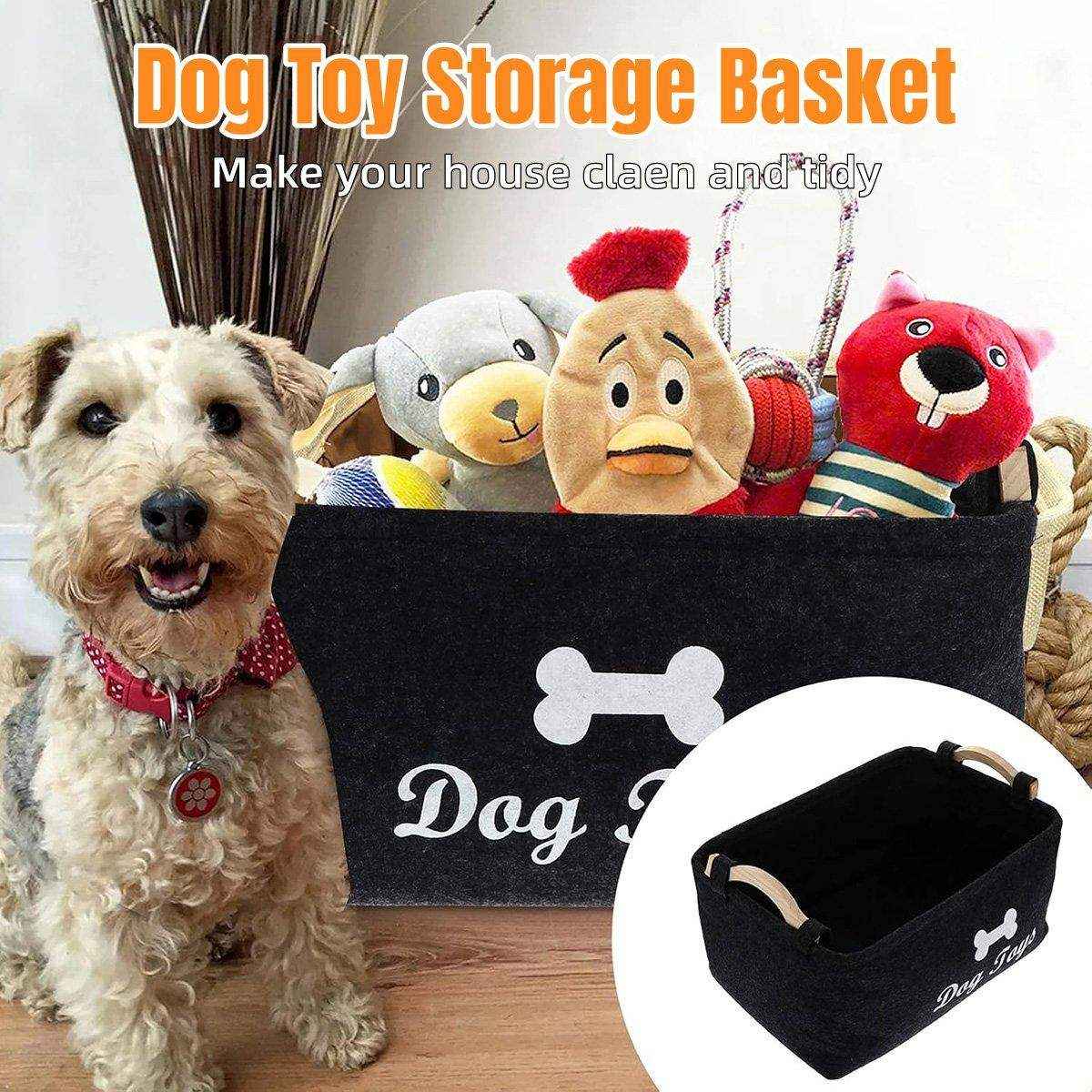 Large Felt Storage Basket for Dog Toys Dirty Clothes Sundries Home Organizer
